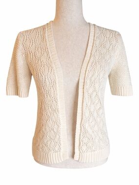 Lauren Ralph Lauren 100% Linen Open Knit Cardigan SZ M